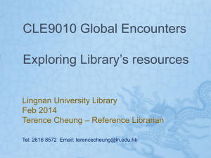 Journal article - Lingnan University Library