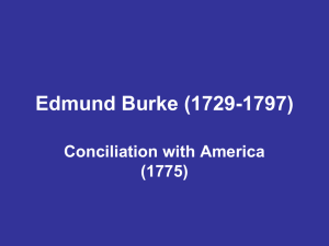 Edmund Burke, Conciliation with America (1775)