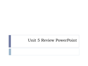 Unit 5 Review PowerPoint