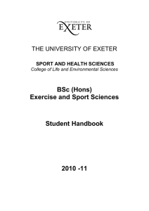 CONTENTS - Sport and Health Sciences