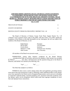 type of insurance - Denton County Fresh Water Supply District No. 1-A