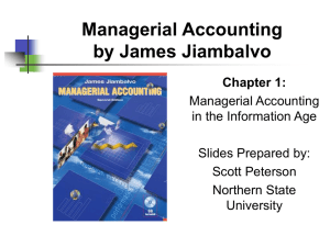 Chapter 1: Introduction to Managerial Accounting