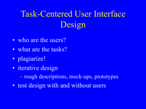 Task-Centered User Interface Design
