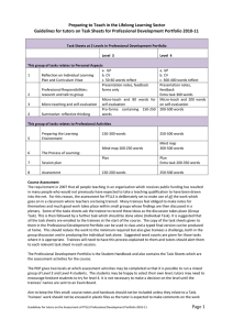 Guidelines for tutors on Task Sheet 1 The Learning Environment