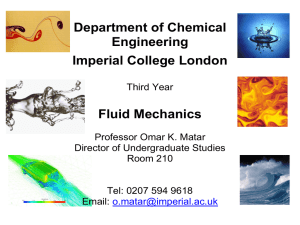 Third Year Fluid Mechanics - Course information 2012