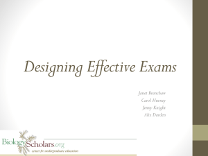 Designing Effective Exams