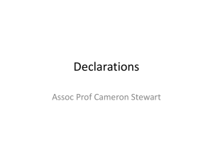 Declarations - University of Sydney
