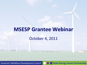 MSESP Grantee Webinar - Minnesota Governor's Workforce