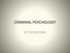 intro to crime inc key terms