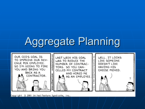 Aggregate Planning