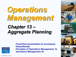 Aggregate Planning