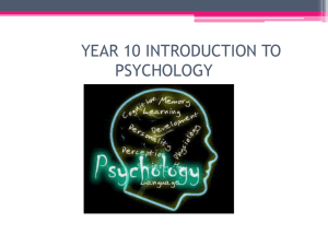 YEAR 10 PSYCHOLOGY