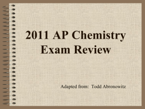 2011 AP Chemistry Exam Review