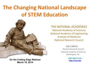 The Changing National Landscape of STEM Education