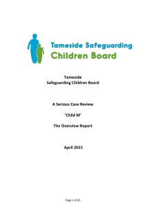 Tameside – Child M - West Sussex Safeguarding Children Board