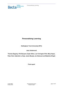 Personalising Learning - Digital Education Resource Archive (DERA)