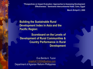 Building the Sustainable Rural Development Index in Asia and the