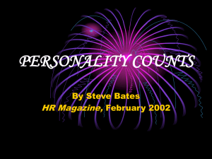 personality counts - Indiana University