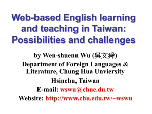 Web-based English learning and teaching in Taiwan: Possibilities