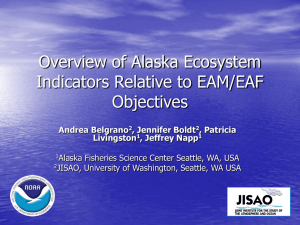 Overview of Alaska Ecosystem Indicators Relative to EAM/EAF