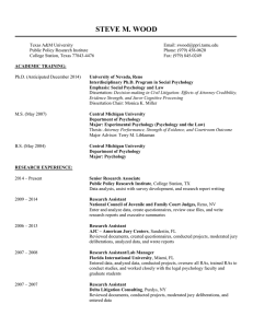 Wood - CV (12.18.13) - Public Policy Research Institute