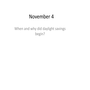 November 19: Write the question, & answer.