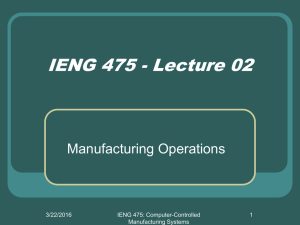 Manufacturing Operations