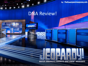 DNA Jeopardy Game