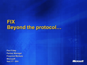 FIX Protocol Limited - Microsoft Center