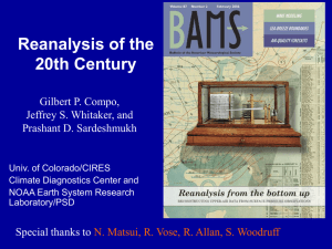 The 20th Century Reanalysis Project