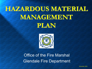 Hazardous Material Management plan