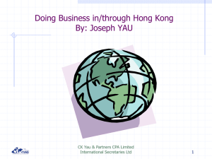 Doing Business in Hong Kong