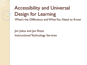 Accessibility and Universal Design for Learning - sdsu-cdi