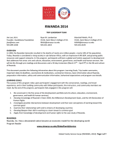 rwanda 2014 - Saint Mary's College of California