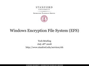 Windows Encryption File System (EFS)