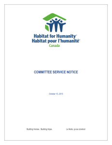 Paper applications - Habitat for Humanity Canada