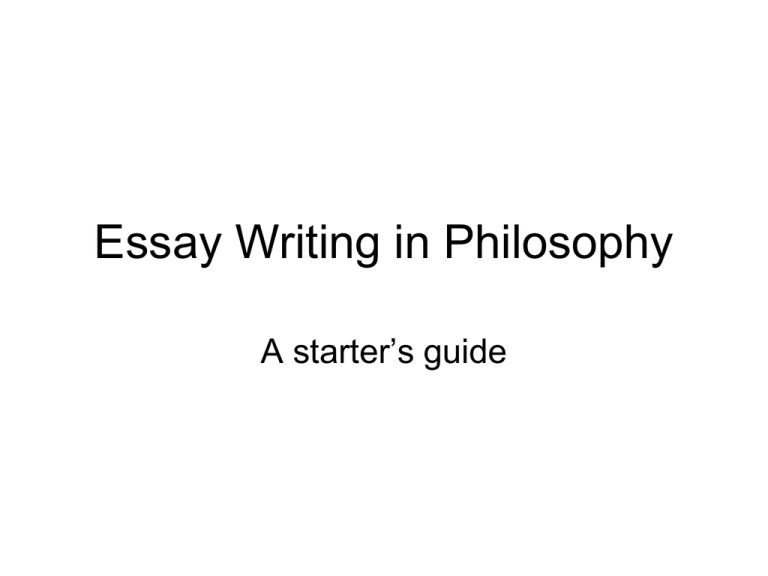 an essay about modern philosophy