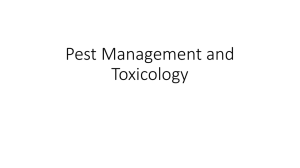 Pest Management and Toxicology