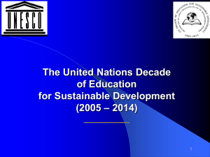 What is education for sustainable development?