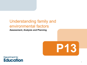 P13: understanding family and environmental factors
