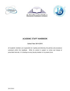 Academic Staff Handbook