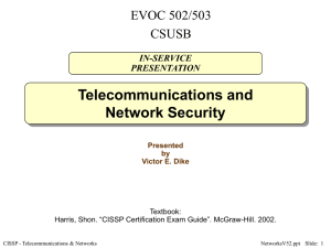 Telecommunications and Network Security