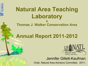 Natural Area Teaching Laboratory Annual Report 2009-2010