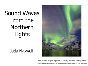 Sound Waves from the Northern Lights