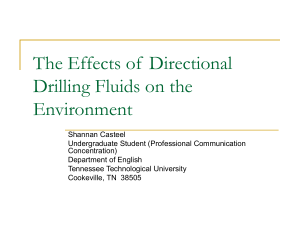 The Effects of Directional Drilling Fluids on the Environment