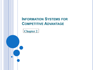 Chapter 2: Information Systems for Competitive Advantage