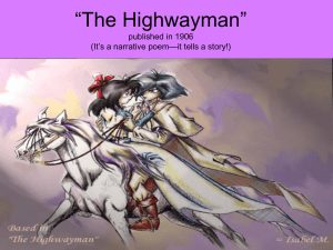 The Highwayman - Ms. Hart's Class