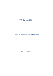 press releases and latest news from VIV Europe exhibitors