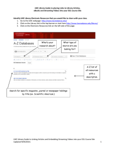 Guide to Linking to Library Articles, eBooks and Embedding