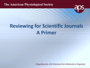 Review? - American Physiological Society